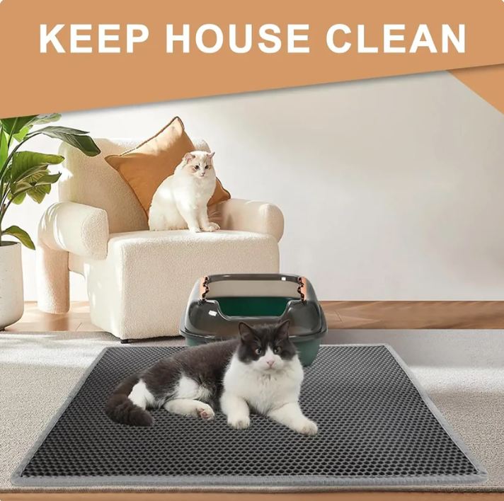 TrapMat™ Double-Layer Cat Litter Mat – Ends Litter Tracking for Good