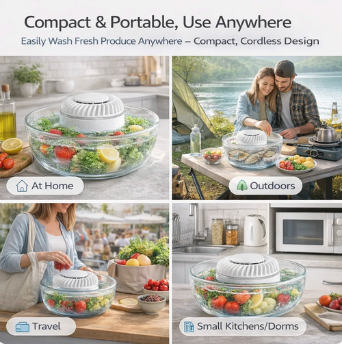 🥬 Fruit & Vegetable Washer – Removes Pesticides & Bacteria, No Chemicals Needed